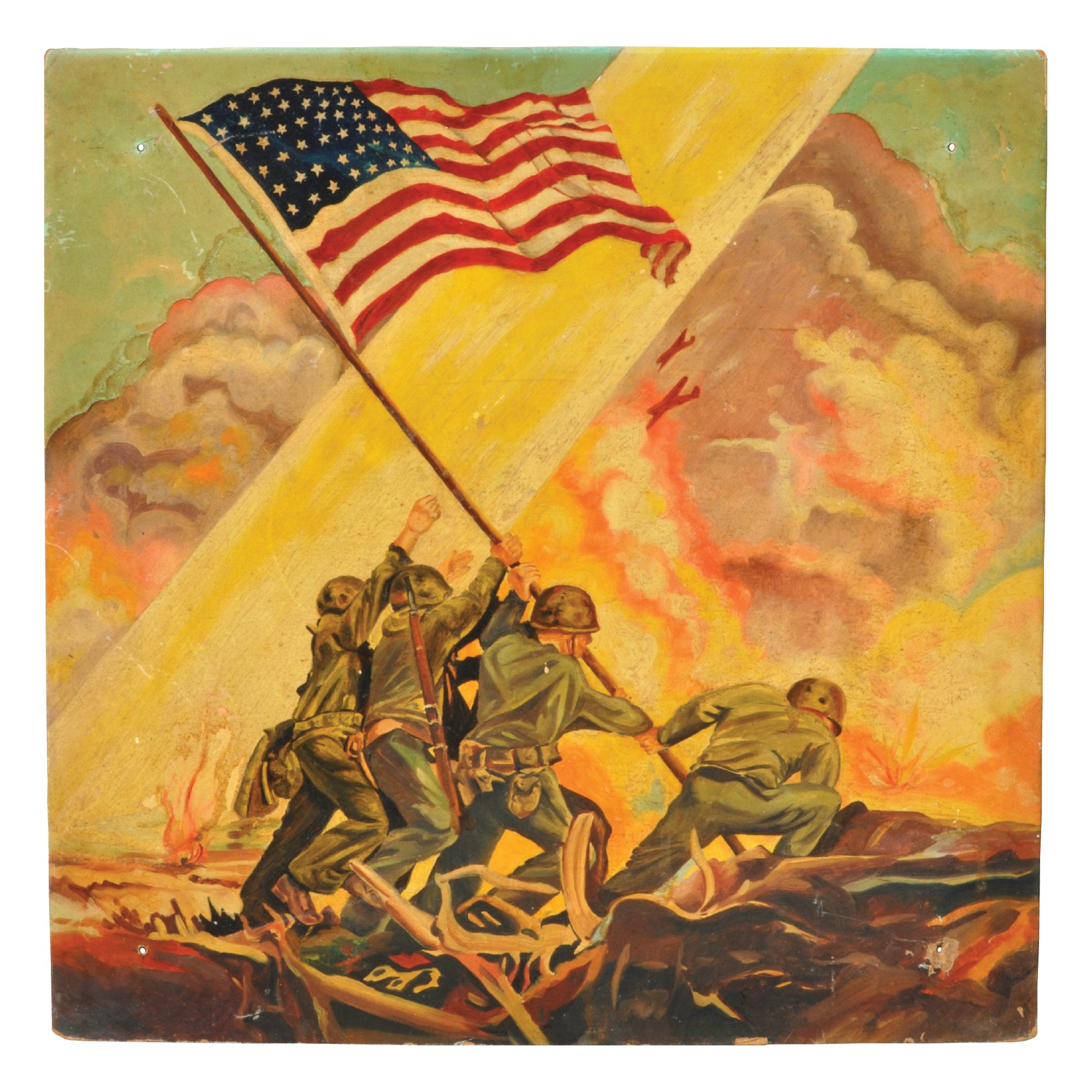 1940's V.F.W. Iwo Jima Painting | johnnicholasco